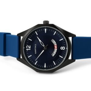 NiamForce ক্লাসিক ব্লু ডায়াল ডেট-ডে এনালগ হাতঘড়ি