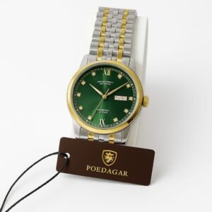 পোয়েডাগার গ্রিন ক্লাসিক স্টেইনলেস স্টিল ওয়াচ