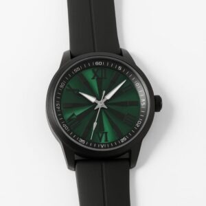 স্টাইলিশ সবুজ রোমান ডায়াল এনালগ হাতঘড়ি – ক্লাসিক ডিজাইন