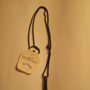 পুরুষদের কালো চেইন সহ স্টেইনলেস স্টিল লকেট